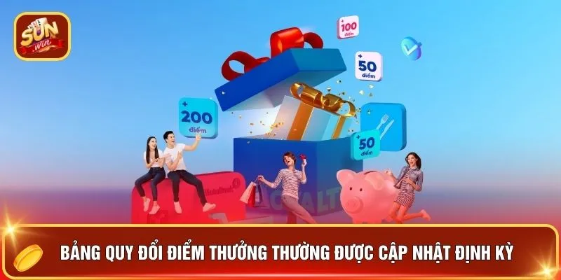 Khuyến Mãi SUNWIN - Tham Khảo 7 Sự Kiện “Quà Khủng Đổ Mưa” 2 Bảng quy đổi điểm thưởng thường được cập nhật định kỳ