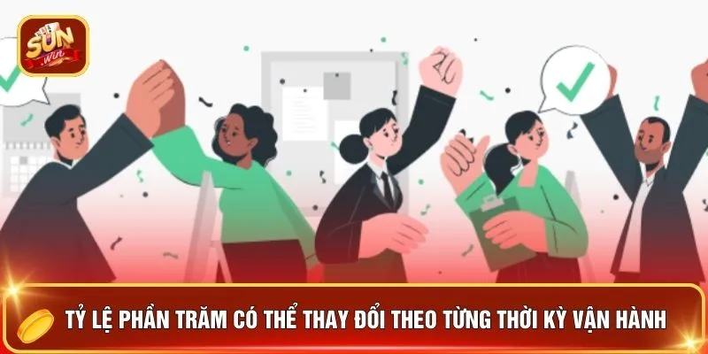 Tỷ lệ phần trăm có thể thay đổi theo từng thời kỳ vận hành