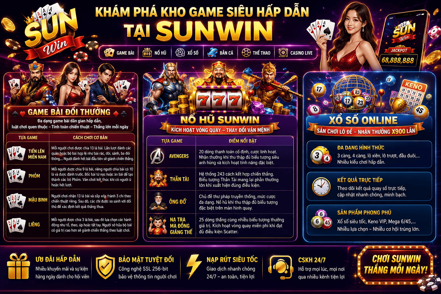 Khám phá kho game siêu hấp dẫn tại SunWin